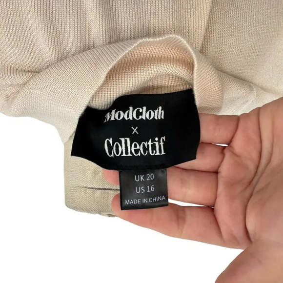 ModCloth x Collectif Blooms of Paradise Cardigan Floral‎ Belted Size US 16 - Picture 12 of 15